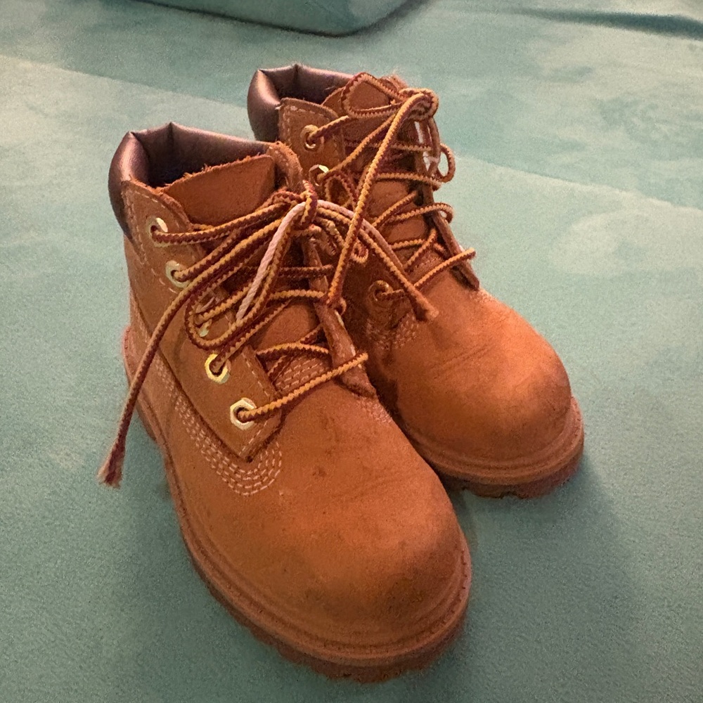 Timberland Kids Tan Lace-Up Boots
